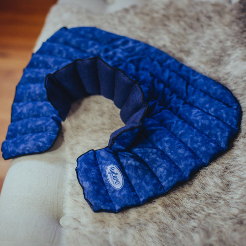 MyCare Large Microwavable Neck and Shoulder Wrap blue laid-out view