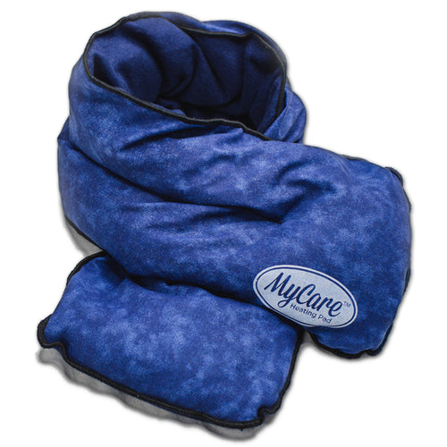 MyCare Microwavable Neck Wrap blue white-side product view